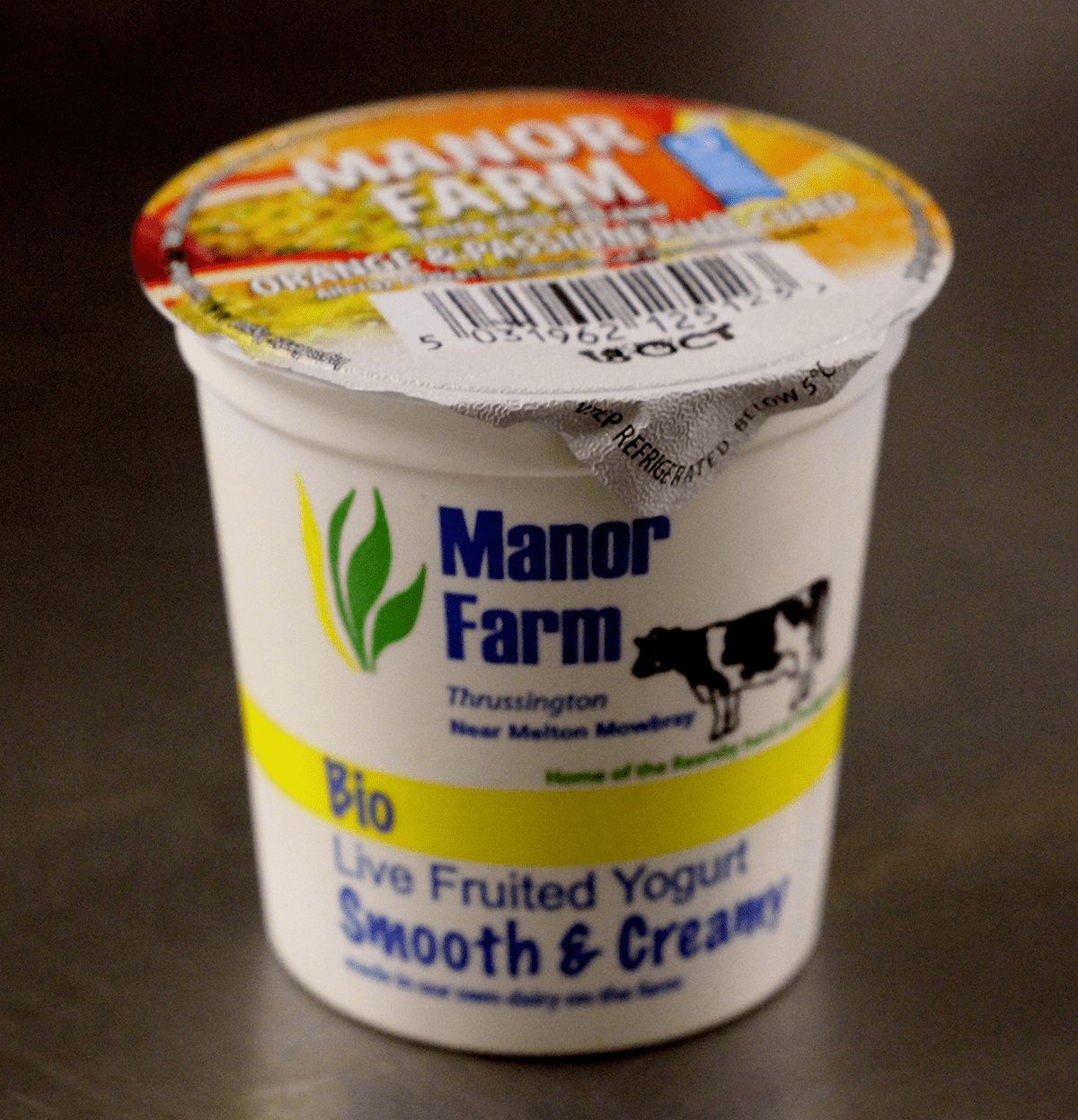 Manor farm yoghurt- orange and passionfruit